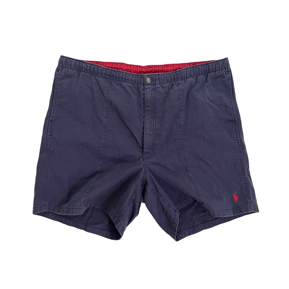 Polo Ralph Lauren Mens Navy Blue Red Pony Logo Swim Trunks Shorts 41 Waist